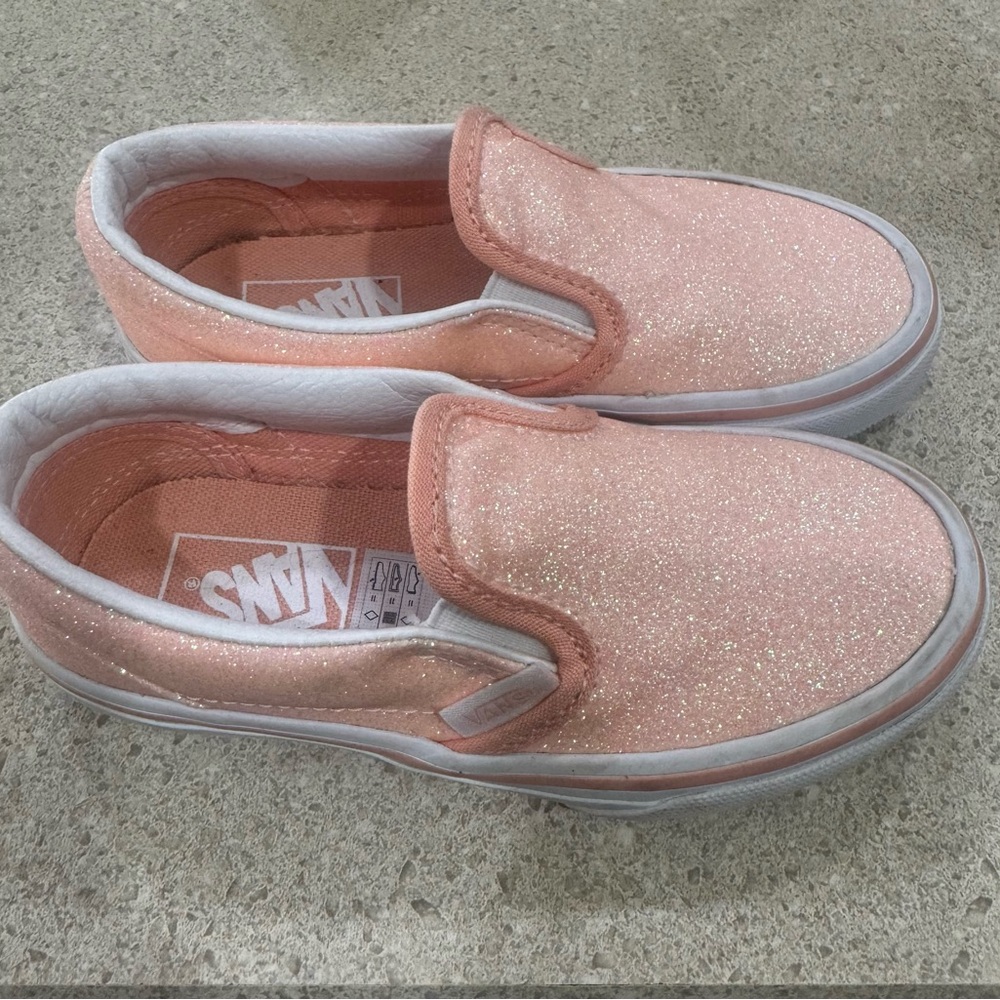 Vans Kids Glitter Slip-On Shoes - Pink